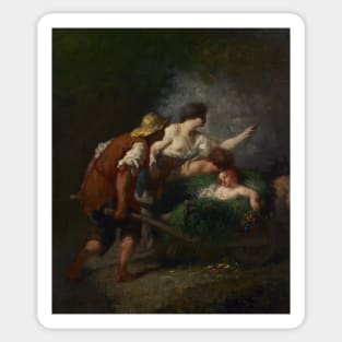 Return from the Fields by Jean-Francois Millet Sticker